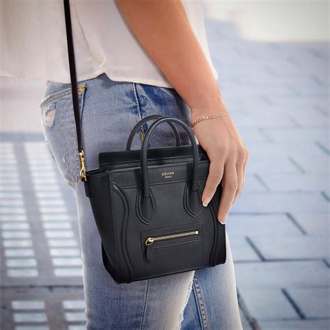 black celine nano luggage bag price|Celine nano luggage tote bag.